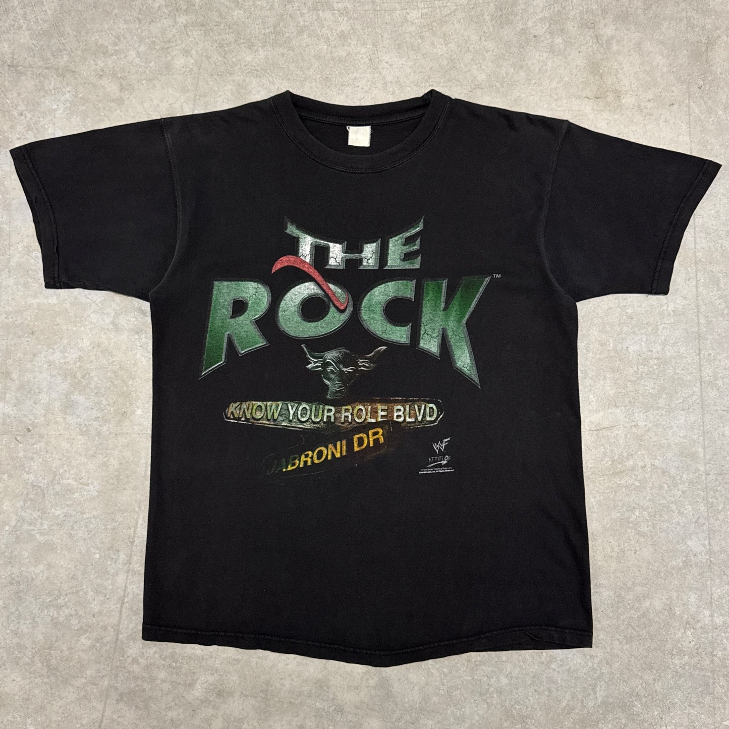 (L) 1999 The Rock WWF Shirt