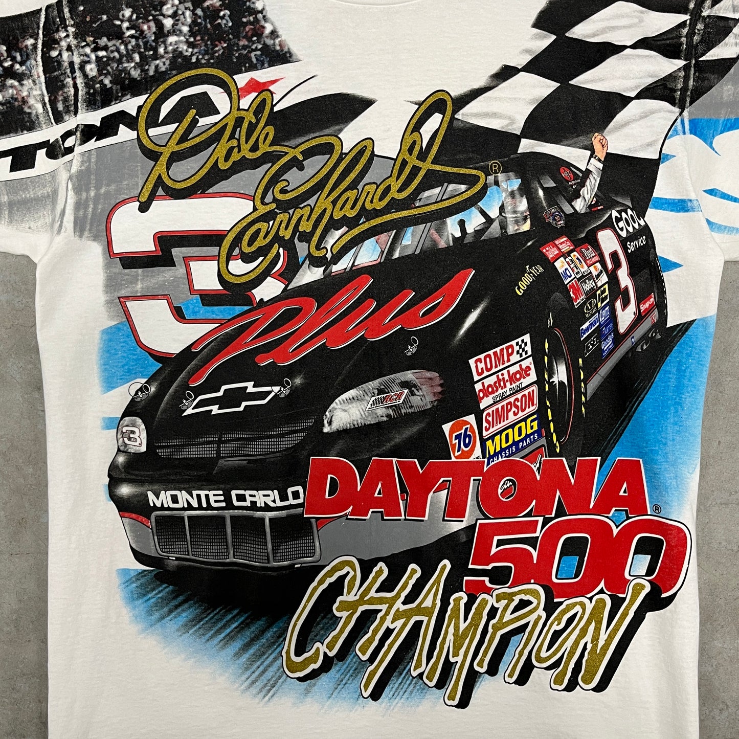 (L) Vintage Nascar All Over Print Shirt