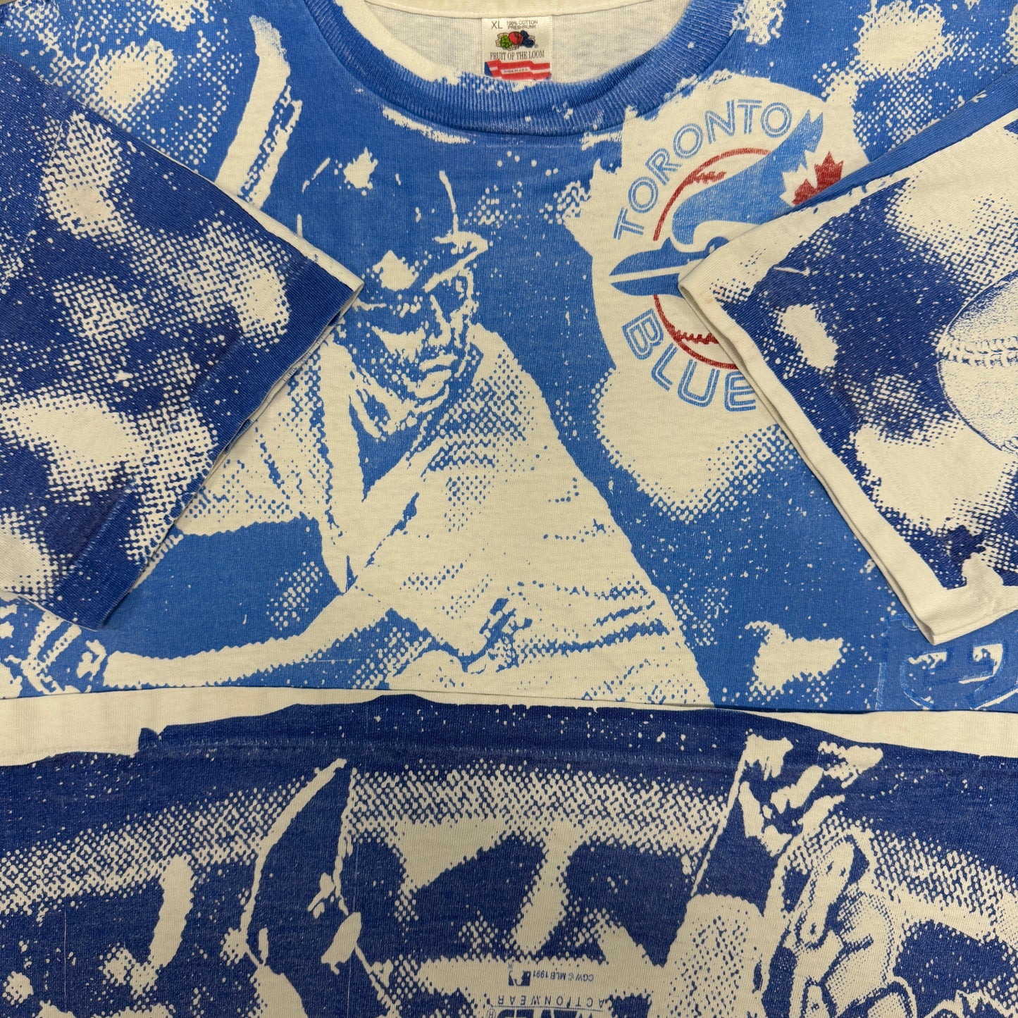 (XL) 1991 Toronto Blue Jays All Over Print Shirt