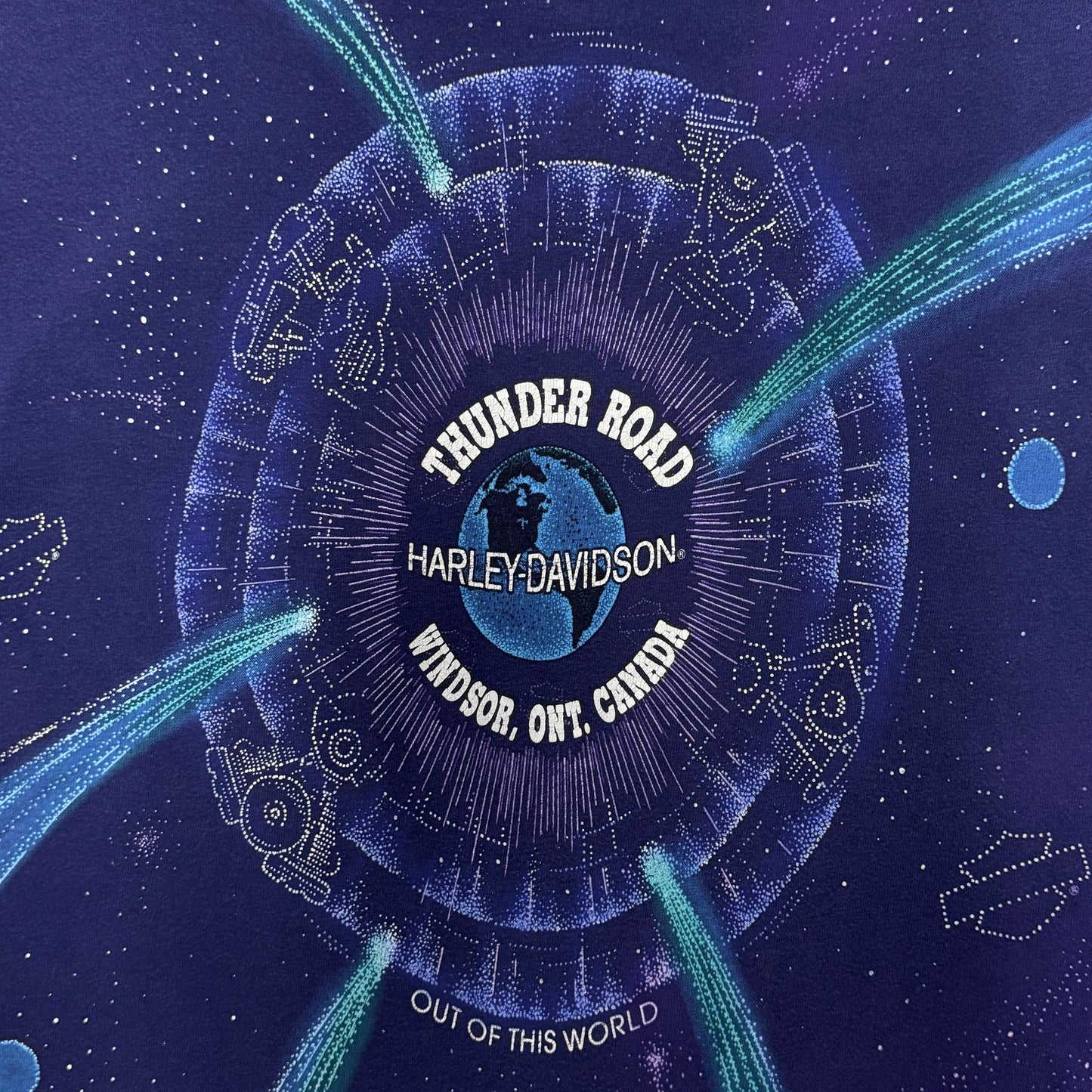 (M) 1995 Harley Davidson Out Of This World AOP Shirt