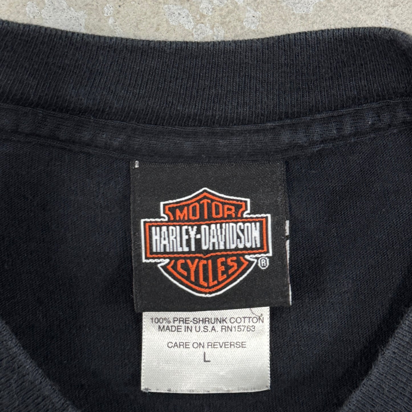 (L) 2006 Harley Davidson Skull Flame Longsleeve