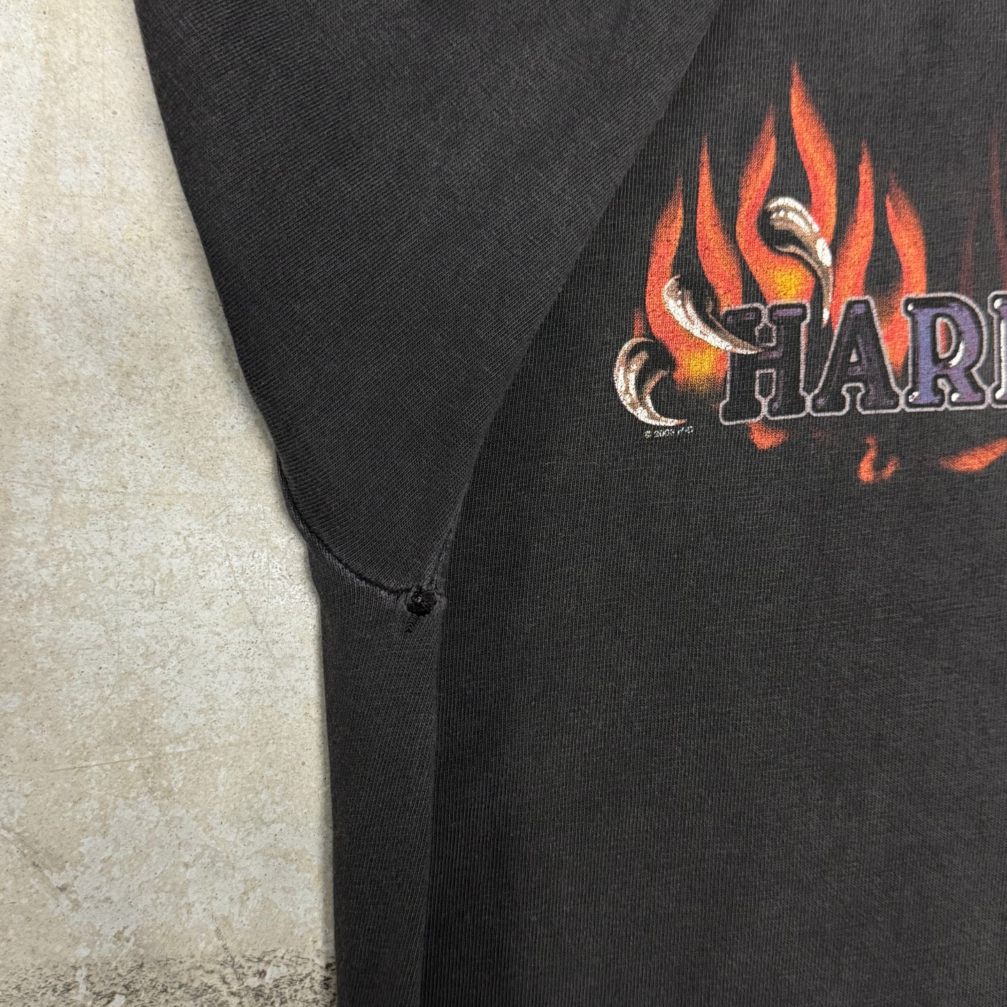 (L) Vintage Harley Flame Longsleeve Shirt