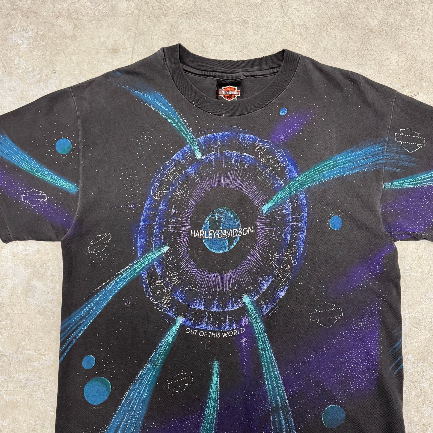 (L) 90s Harley Davidson Out Of This World AOP Shirt