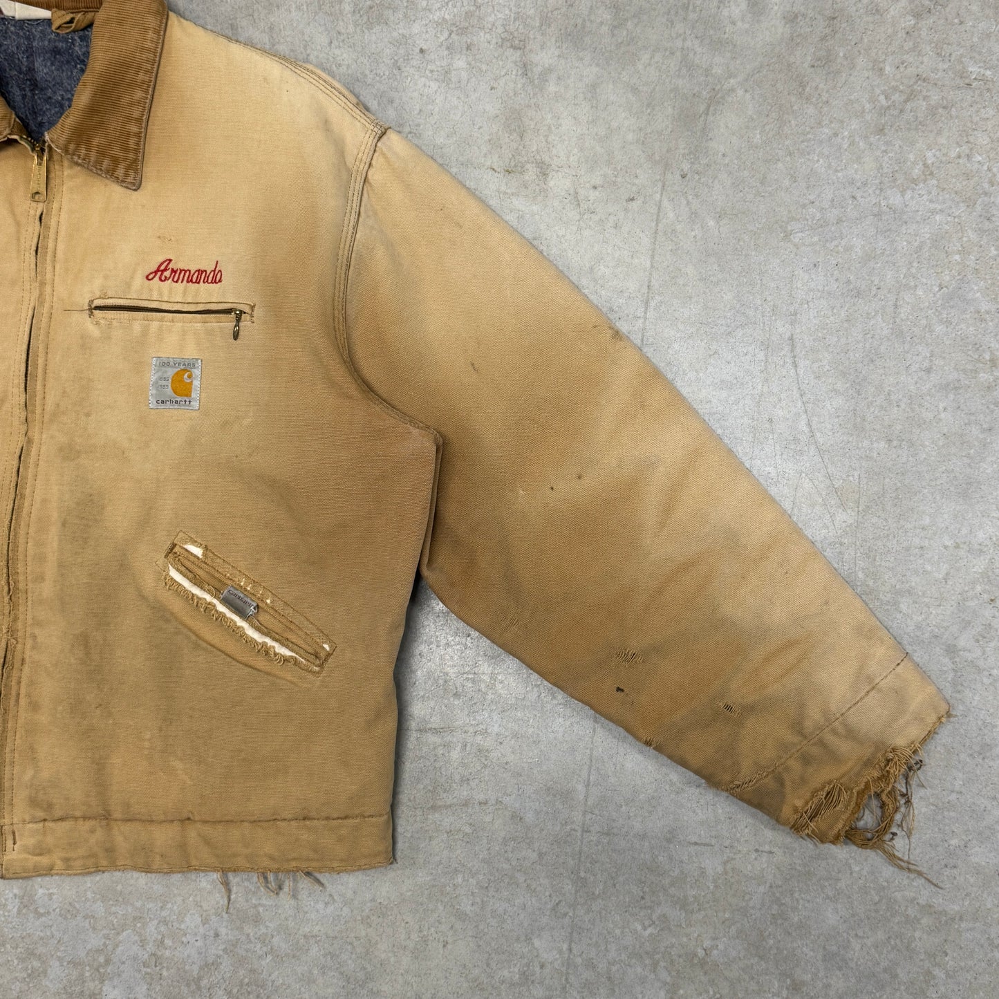 (L) 1989 Carhartt Detroit Jacket 100 Year