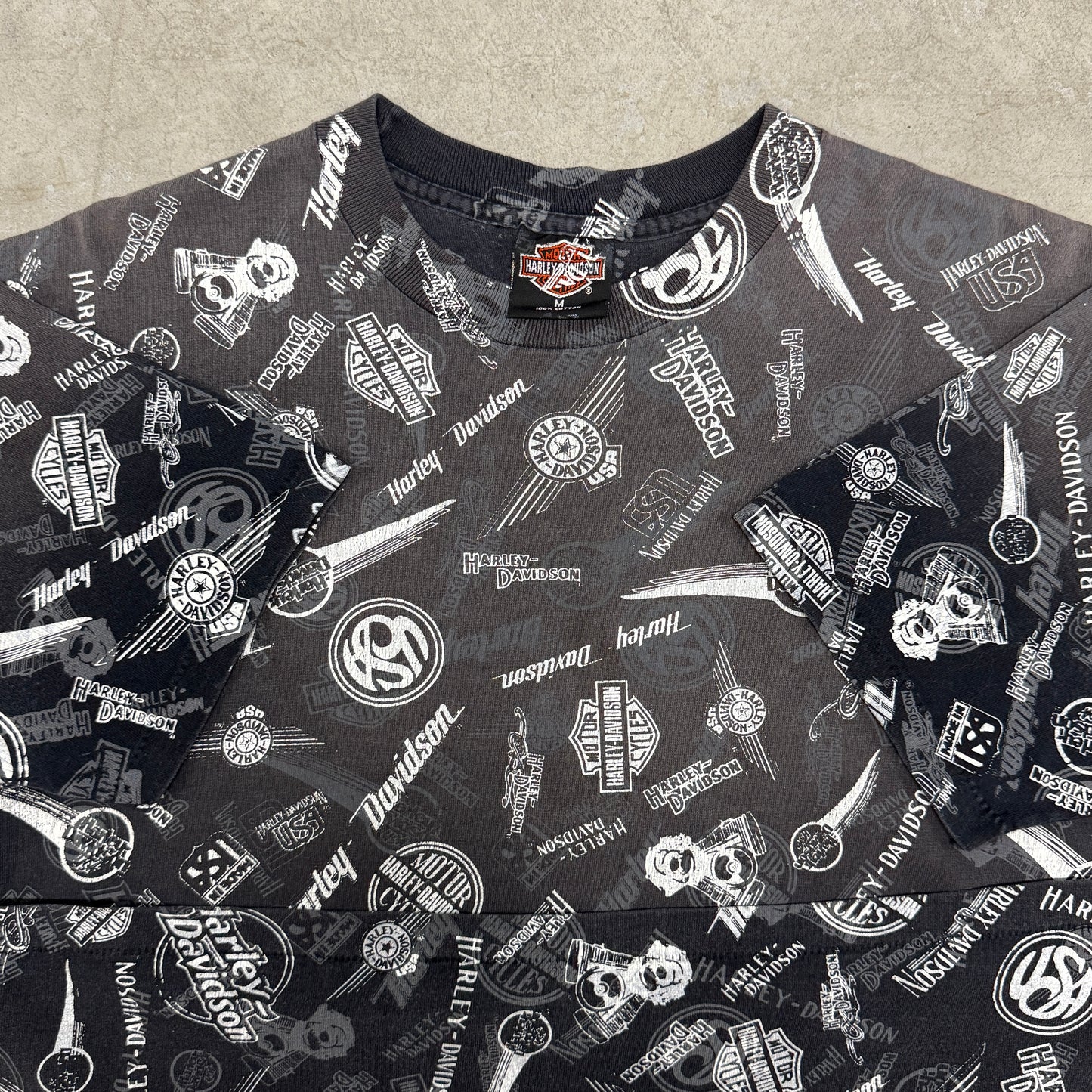 (M) 90s Harley Davidson AOP Shirt