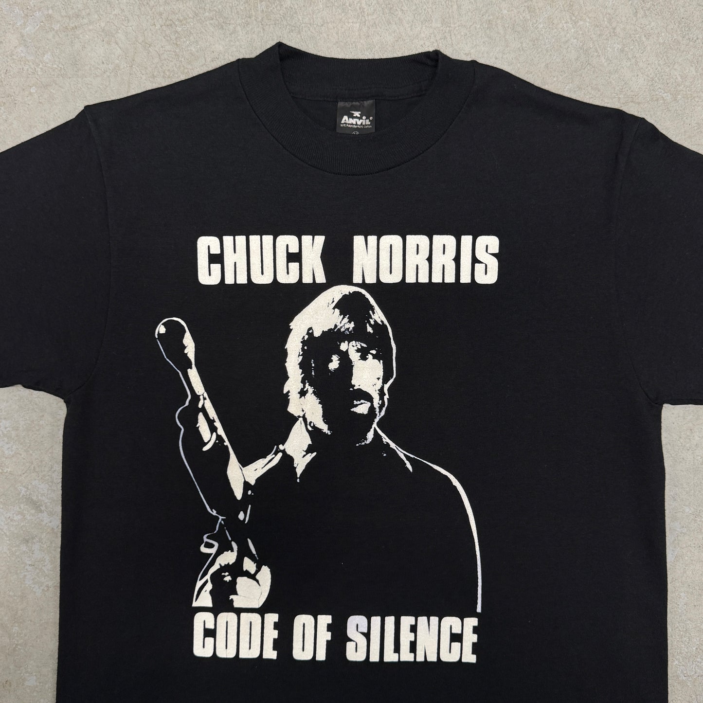 (M) 80s Chuck Norris Code Of Silence Shirt