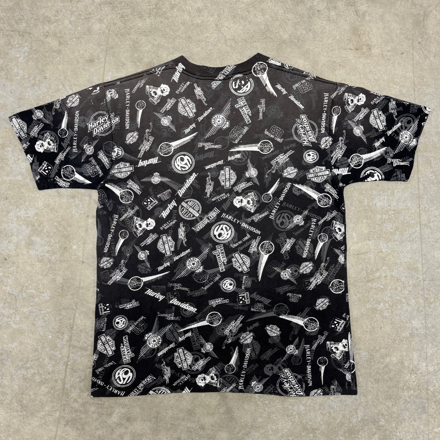 (M) 90s Harley Davidson AOP Shirt