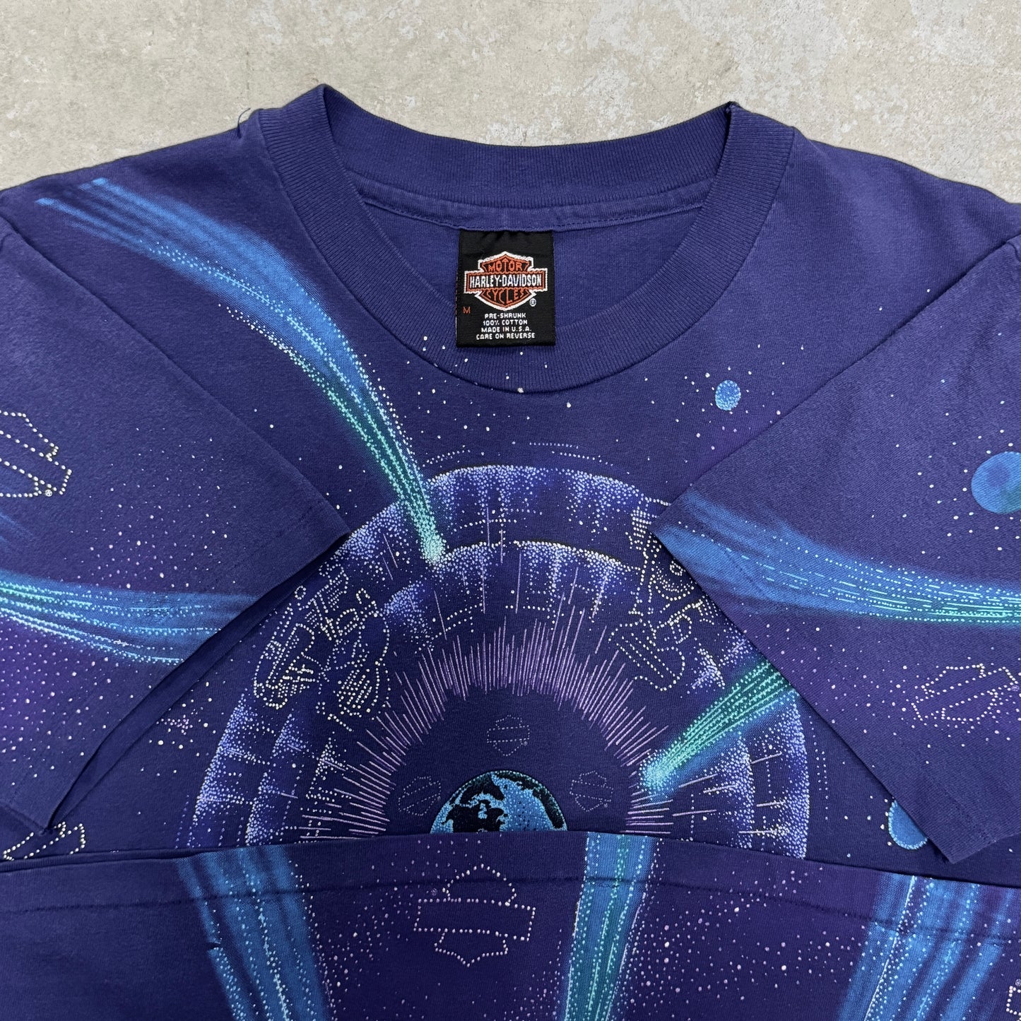 (M) 1995 Harley Davidson Out Of This World AOP Shirt