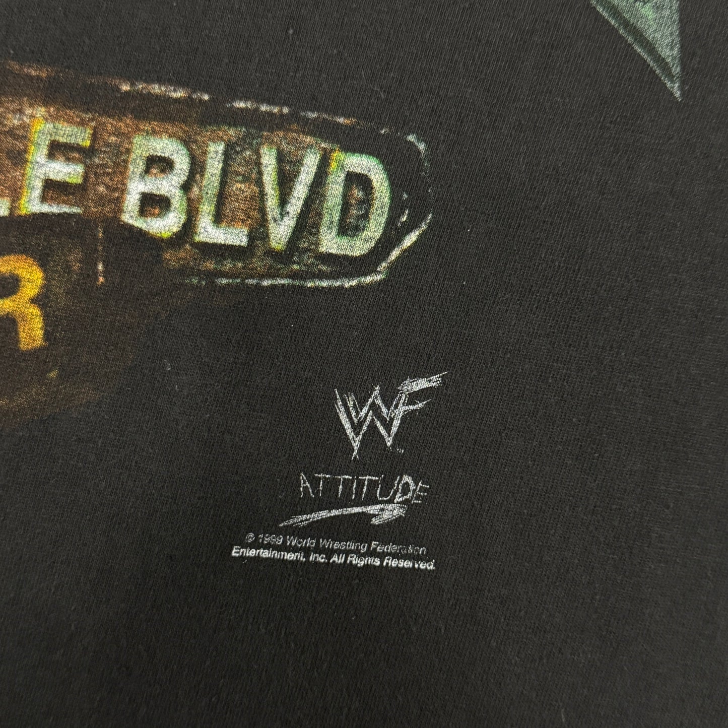 (L) 1999 The Rock WWF Shirt