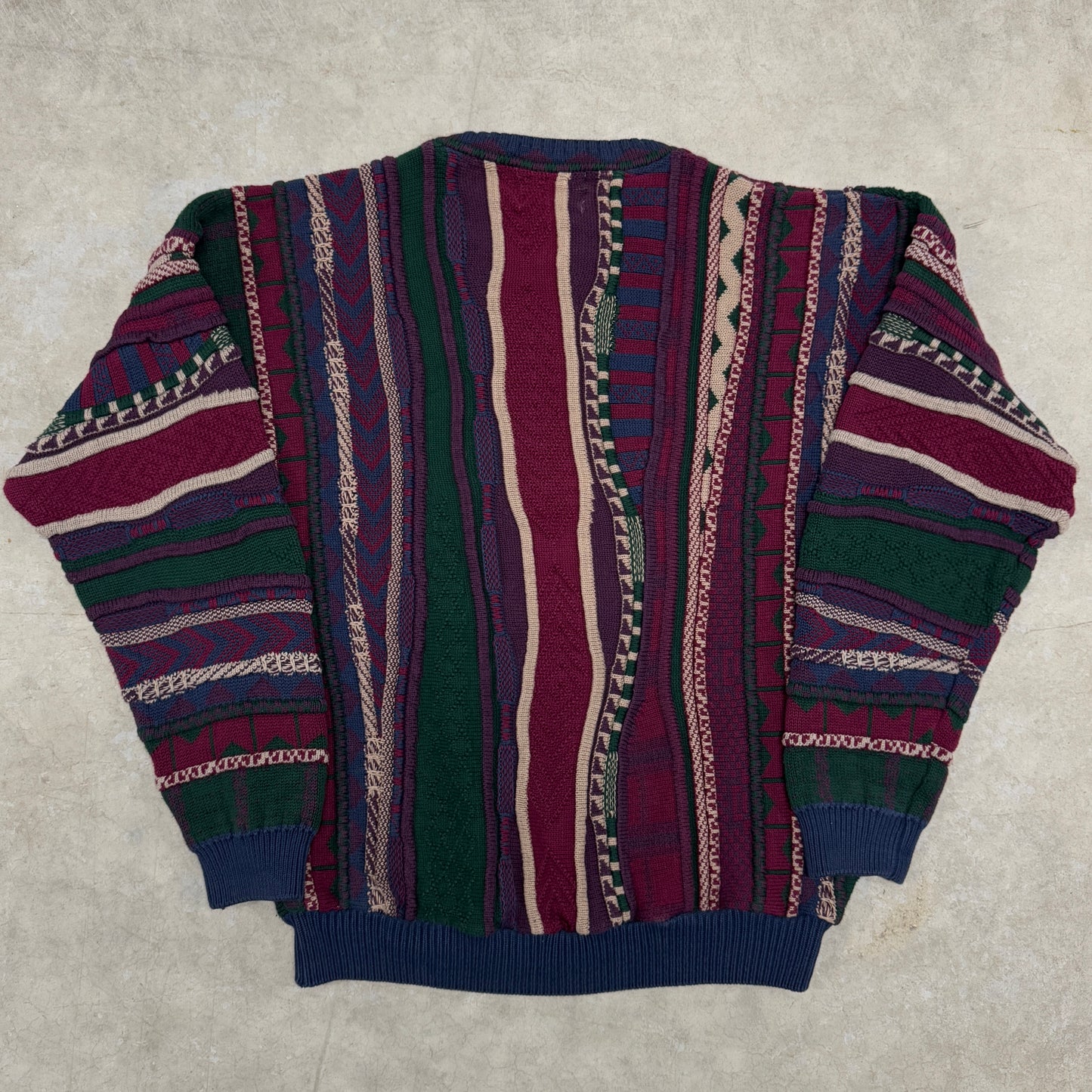 (L) 90s Tosani 3D Knit Coogi Style
