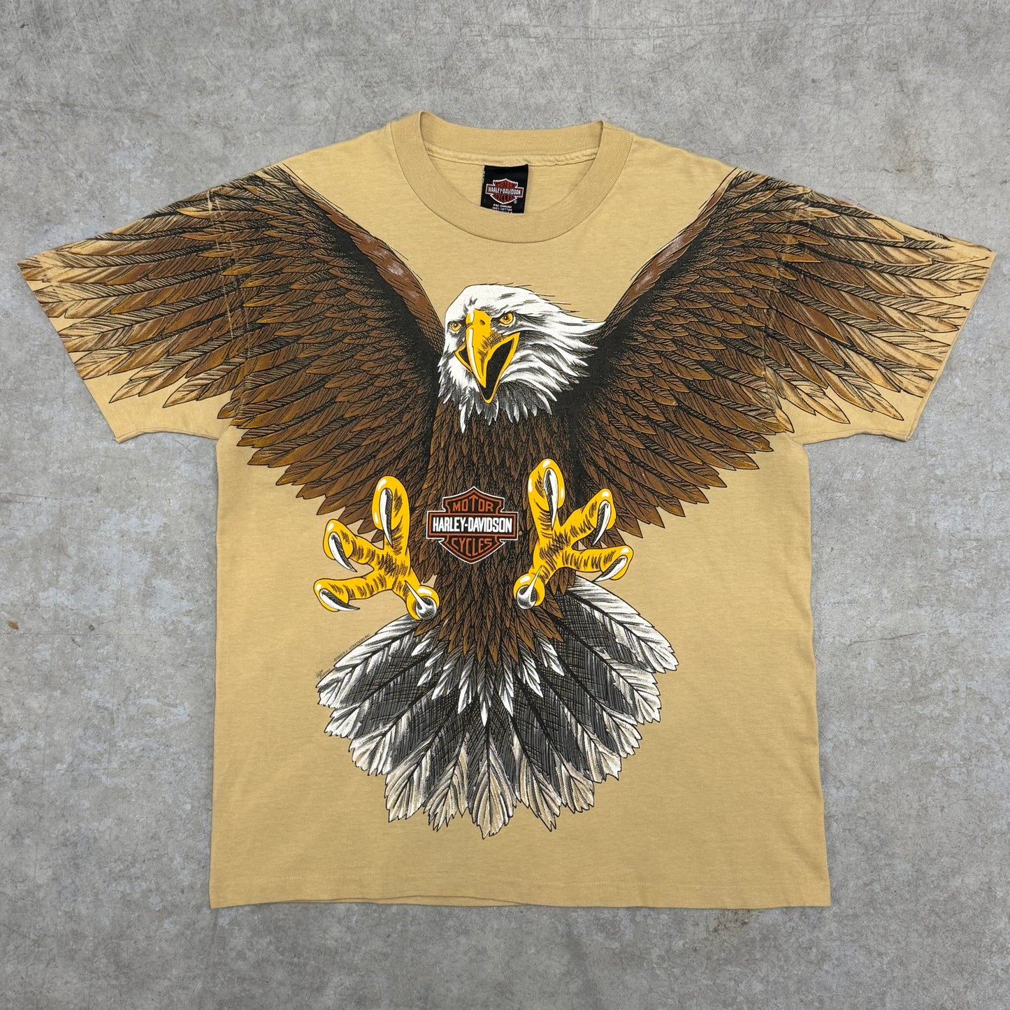 (L) 1993 Harley Davidson Eagle AOP Shirt