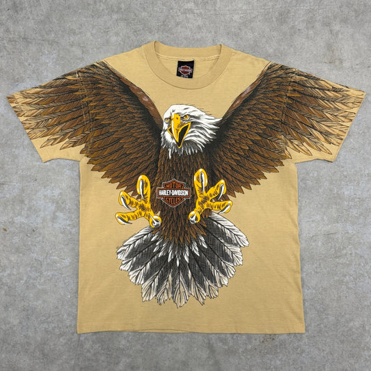 (L) 1993 Harley Davidson Eagle AOP Shirt