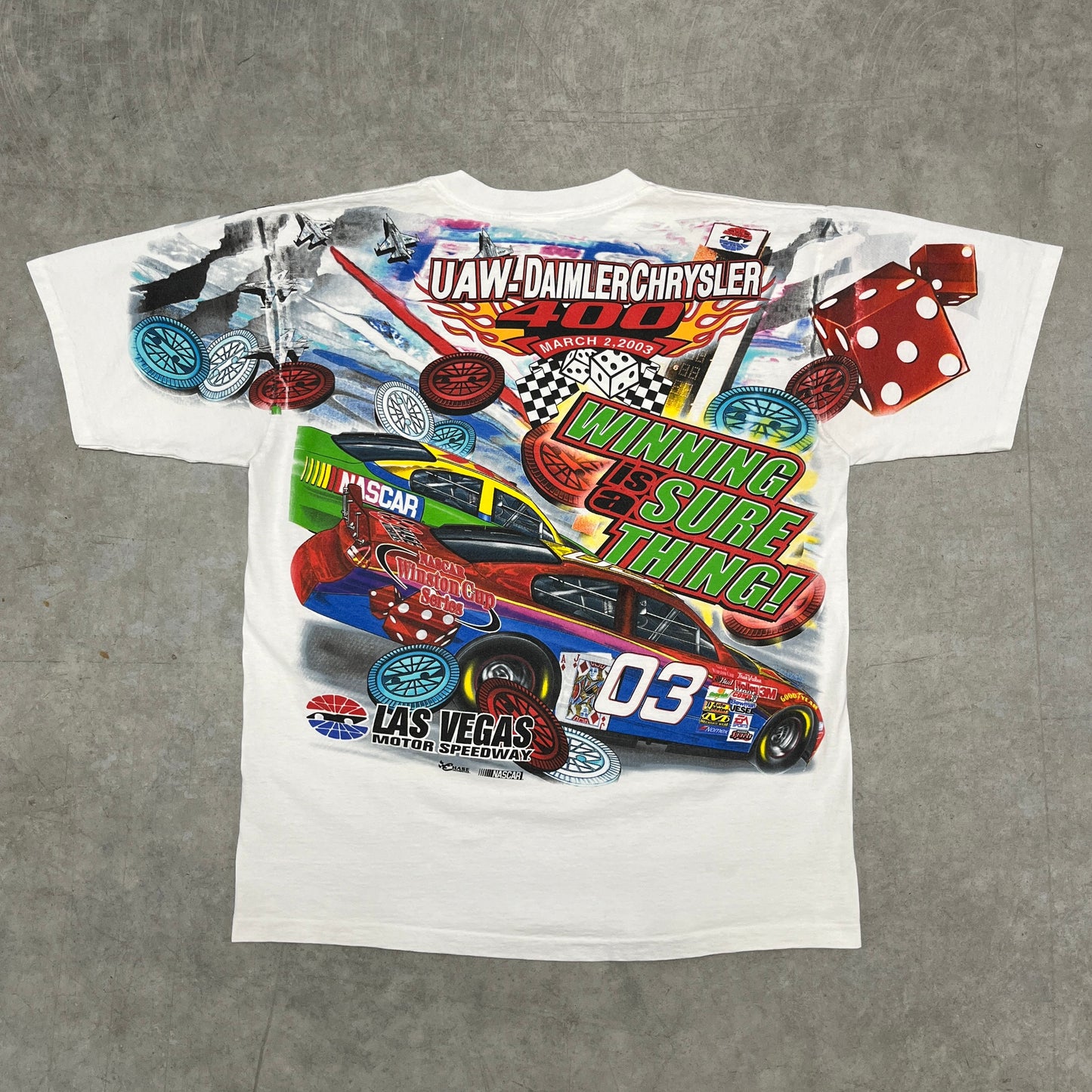 (XL) Vintage Nascar All Over Print Shirt