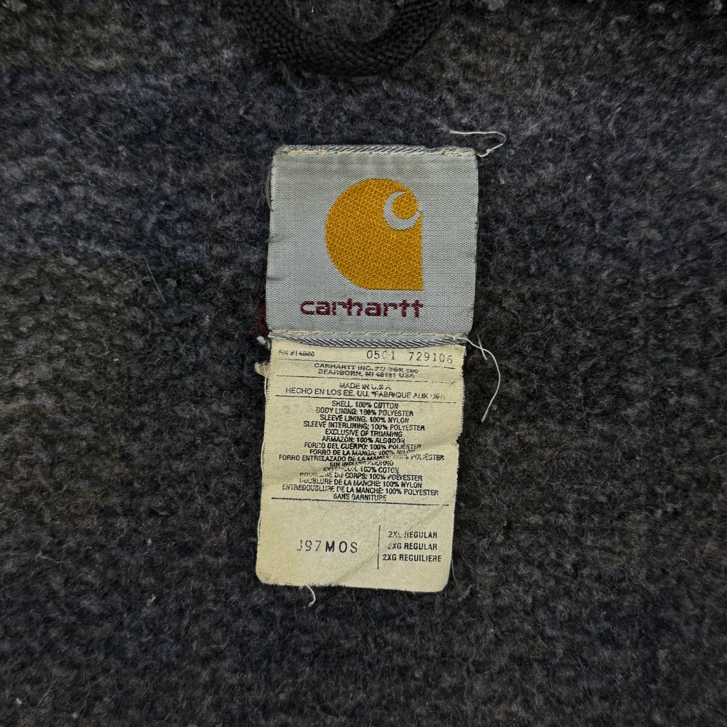(2XL) Vintage Carhartt Detroit Jacket J97 MOS