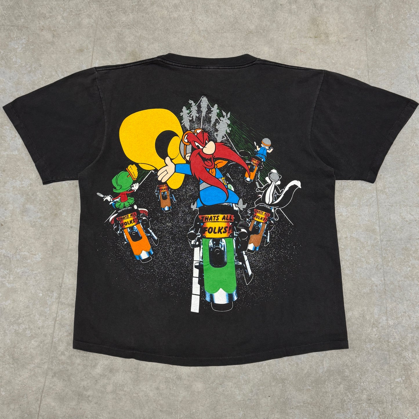 (L/XL) 1993 Looney Tunes Biker Shirt