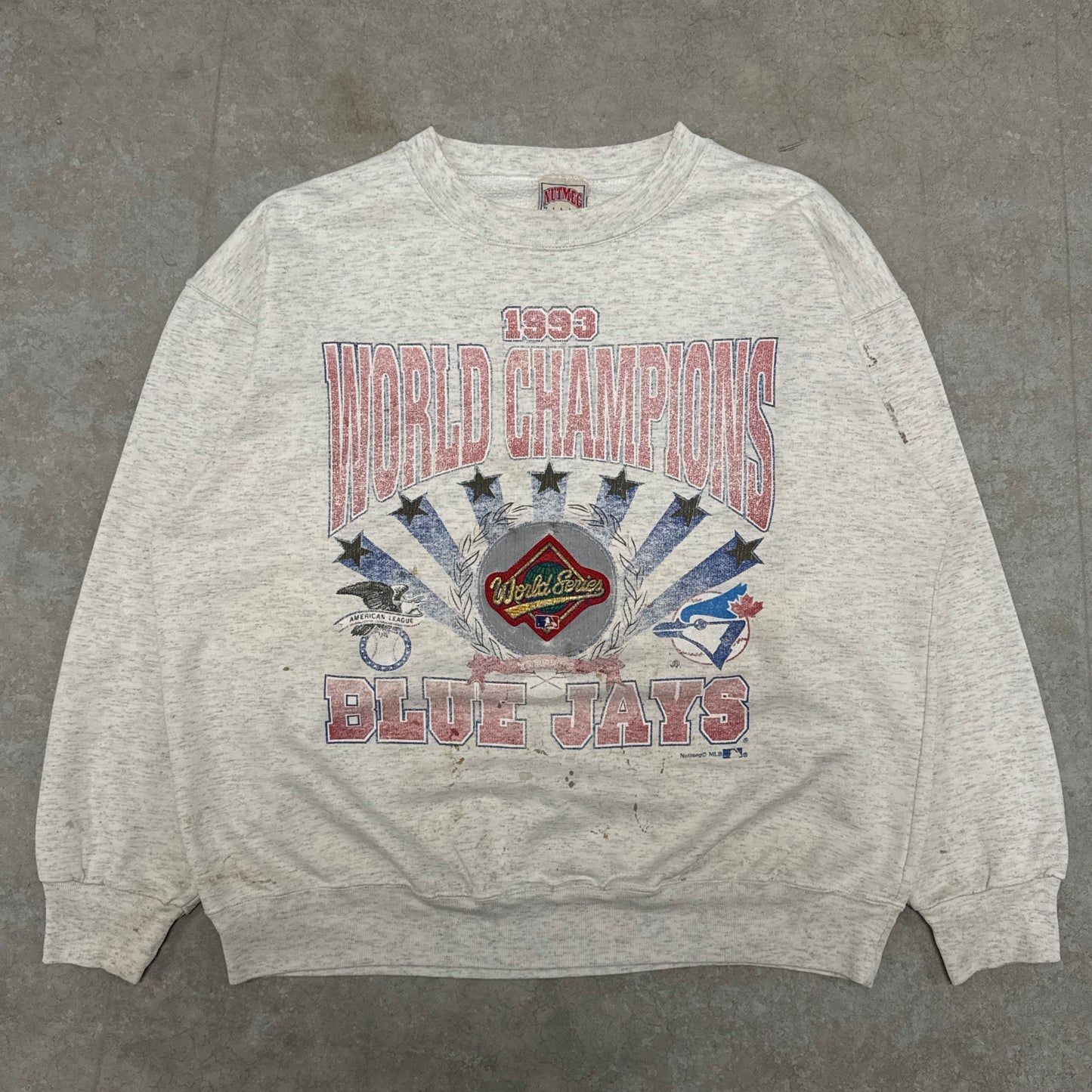 (M) 1993 World Champions Blue Jays Painter Crewneck