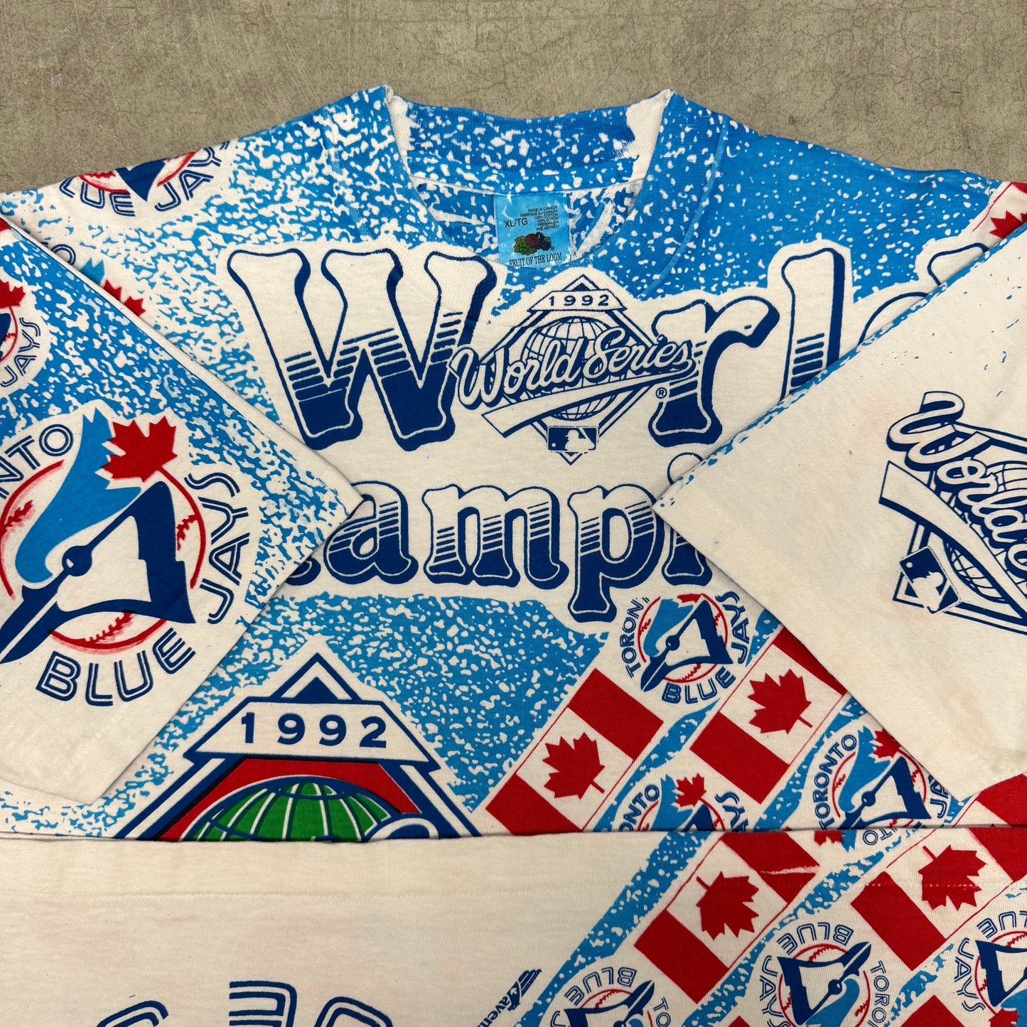 (XL) 1992 Toronto Blue Jays World Champions All Over Print Shirt