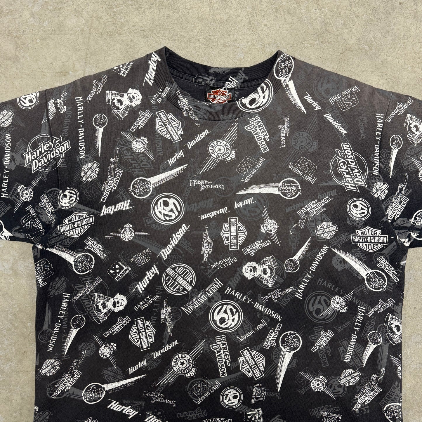 (M) 90s Harley Davidson AOP Shirt