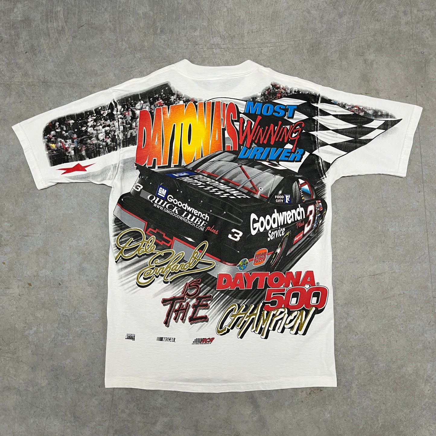 (L) Vintage Nascar All Over Print Shirt