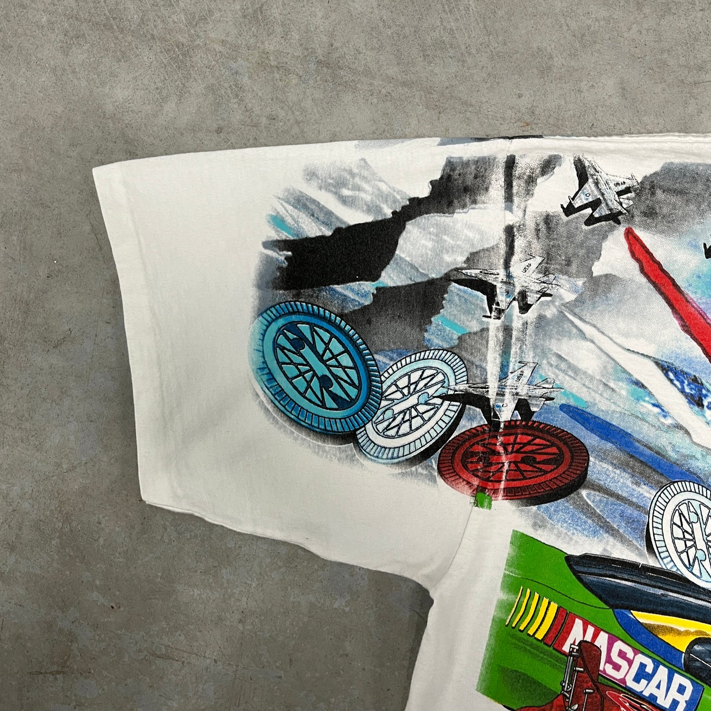(XL) Vintage Nascar All Over Print Shirt