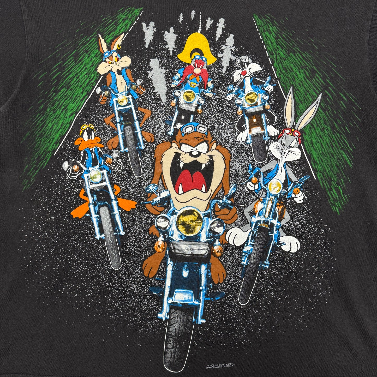(L/XL) 1993 Looney Tunes Biker Shirt