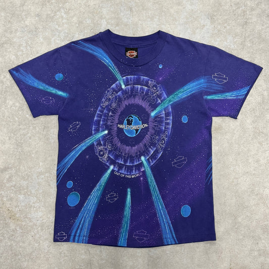(M) 1995 Harley Davidson Out Of This World AOP Shirt