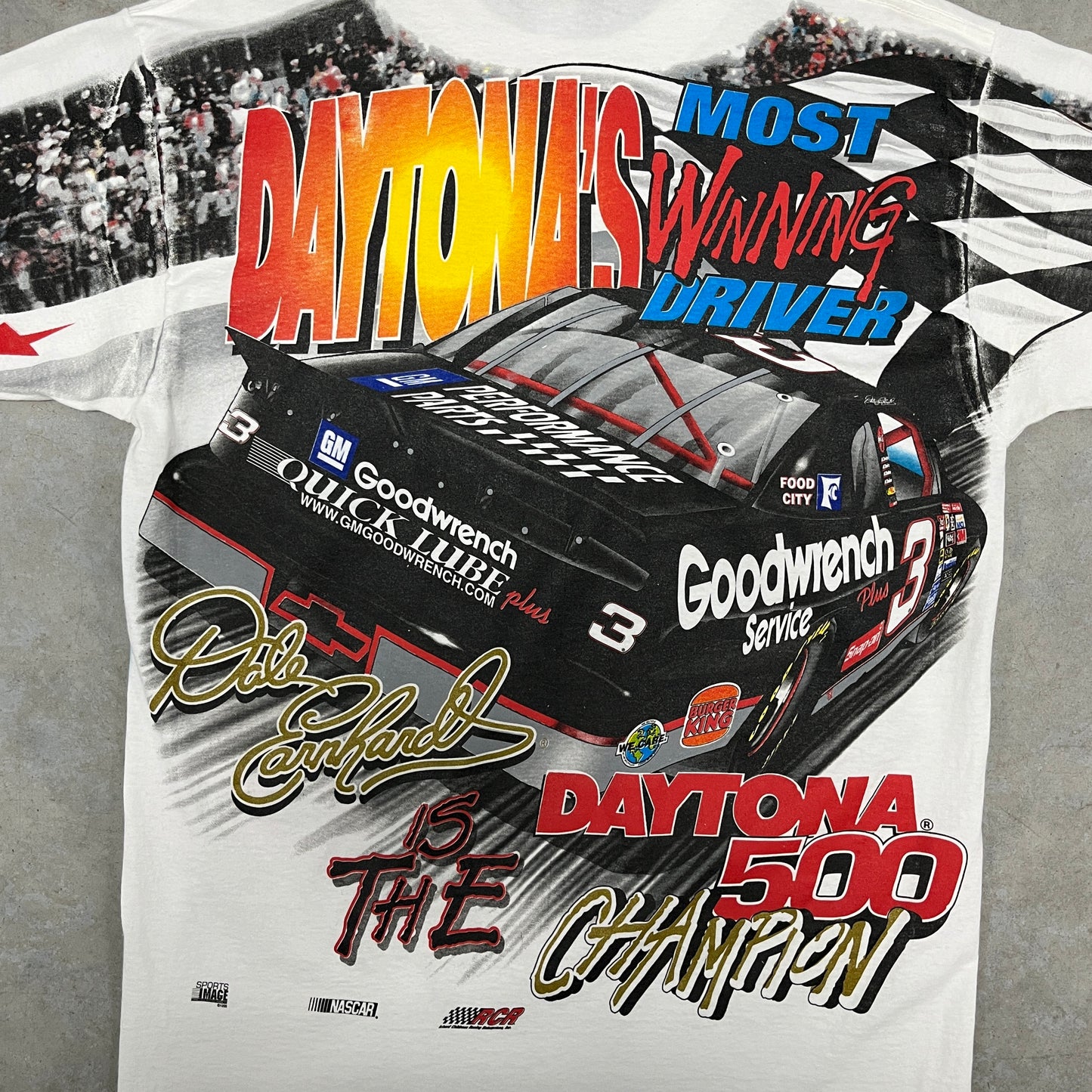 (L) Vintage Nascar All Over Print Shirt