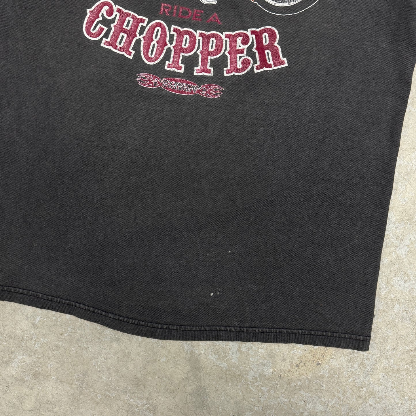 (M) Vintage Live Longer Ride A Chopper Shirt Fader