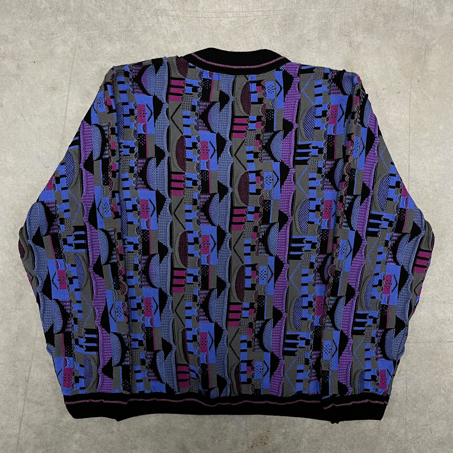 (L) 90s Steven Land Coogi Style Knit