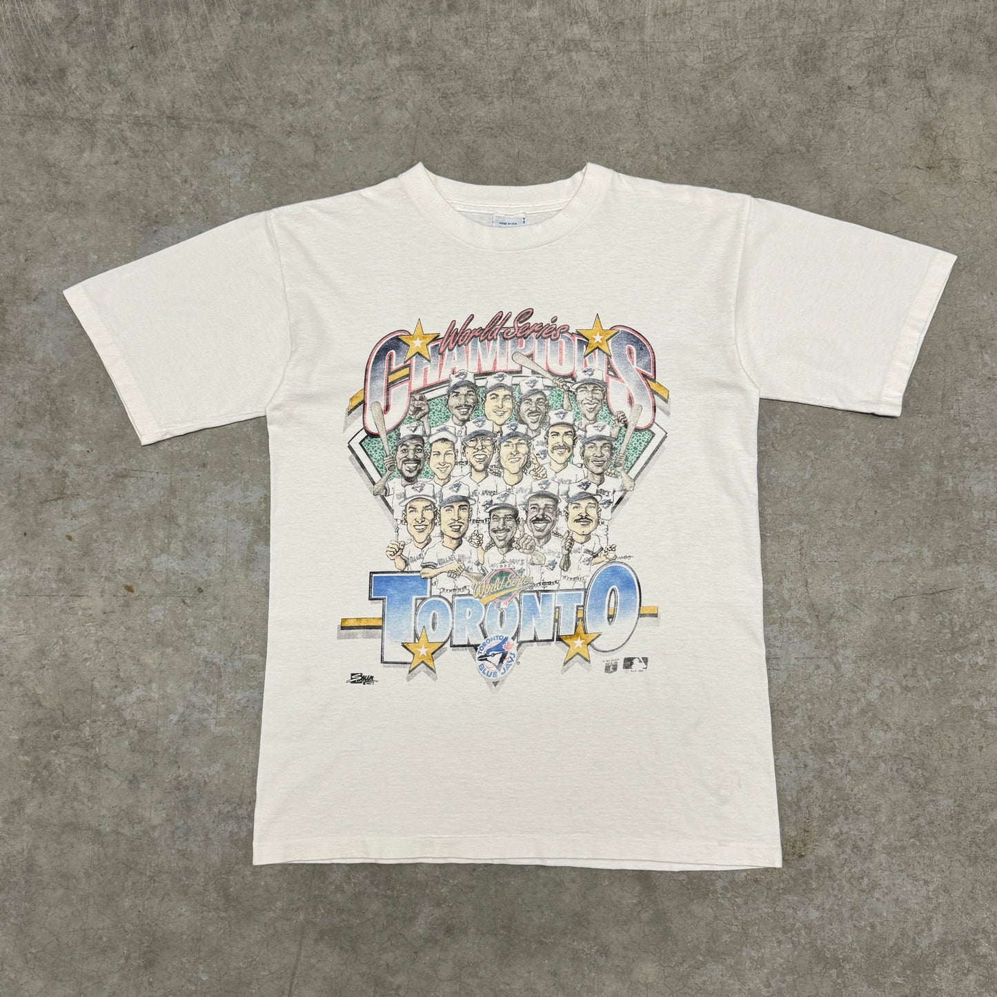 (M) 1992 Toronto Blue Jays Caricature Shirt