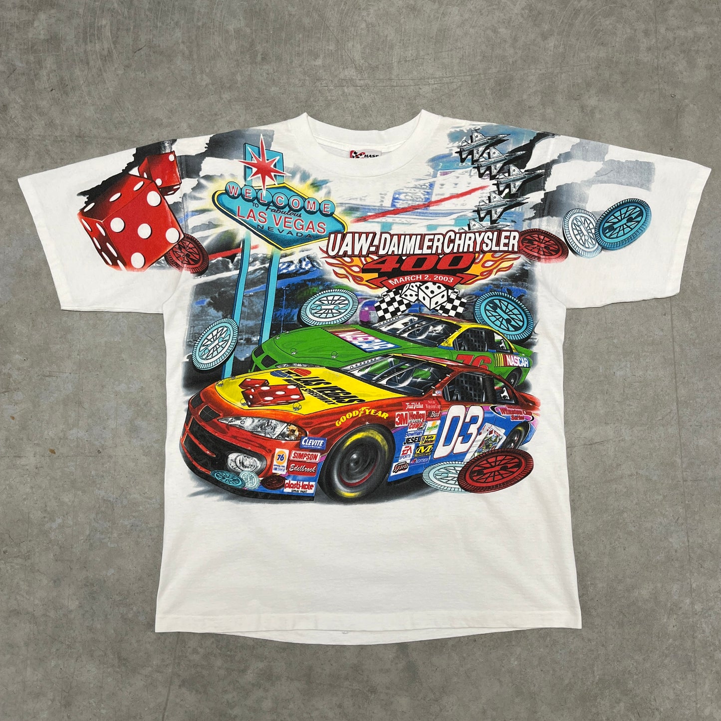 (XL) Vintage Nascar All Over Print Shirt