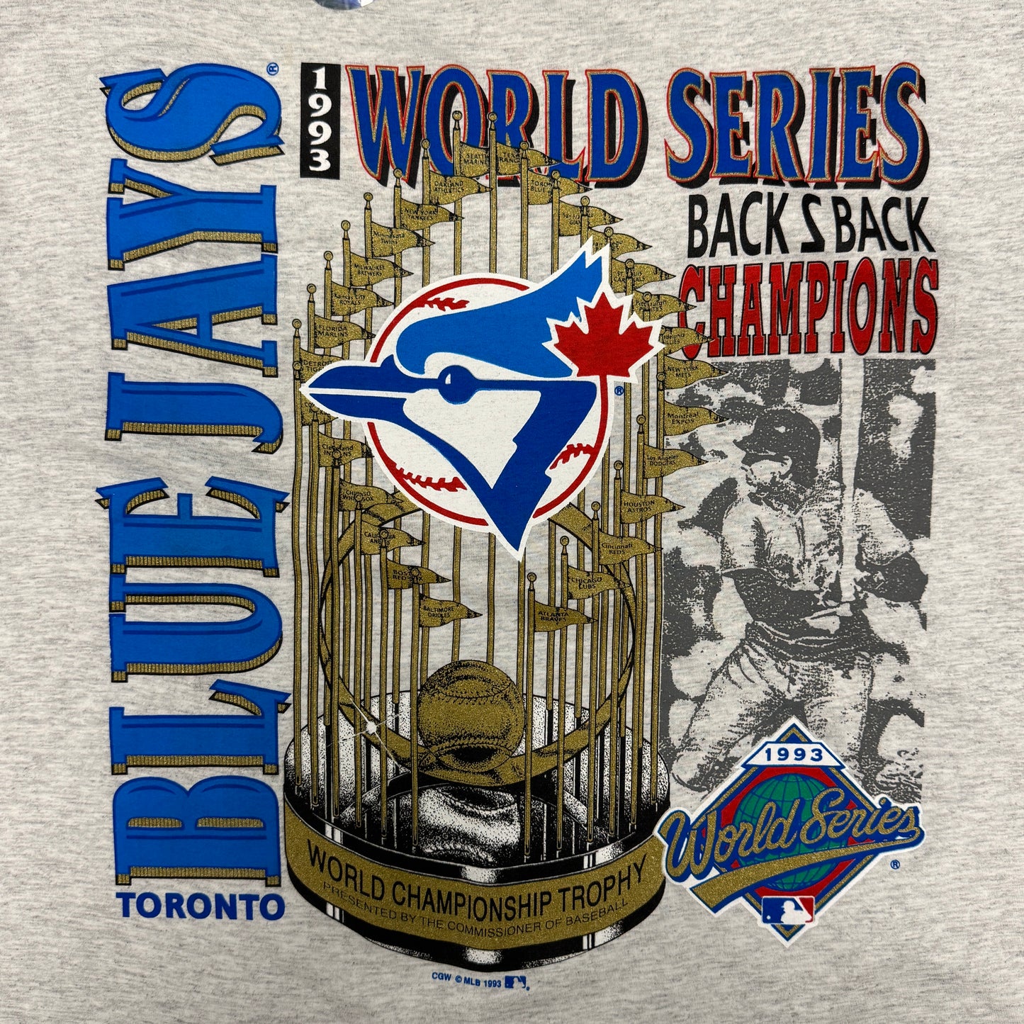 (XL) 1993 Toronto Bluejays Back 2 Back Shirt