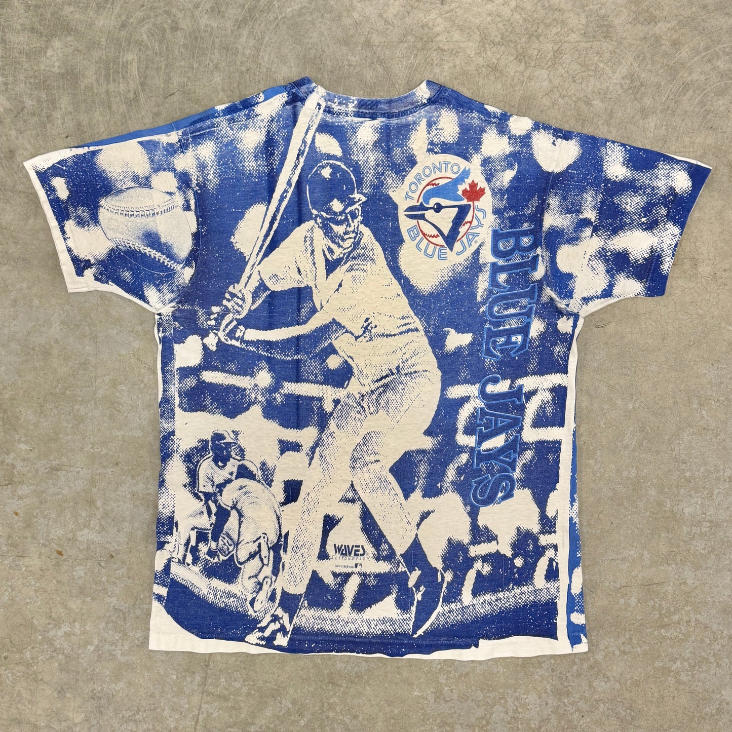 (XL) 1991 Toronto Blue Jays All Over Print Shirt