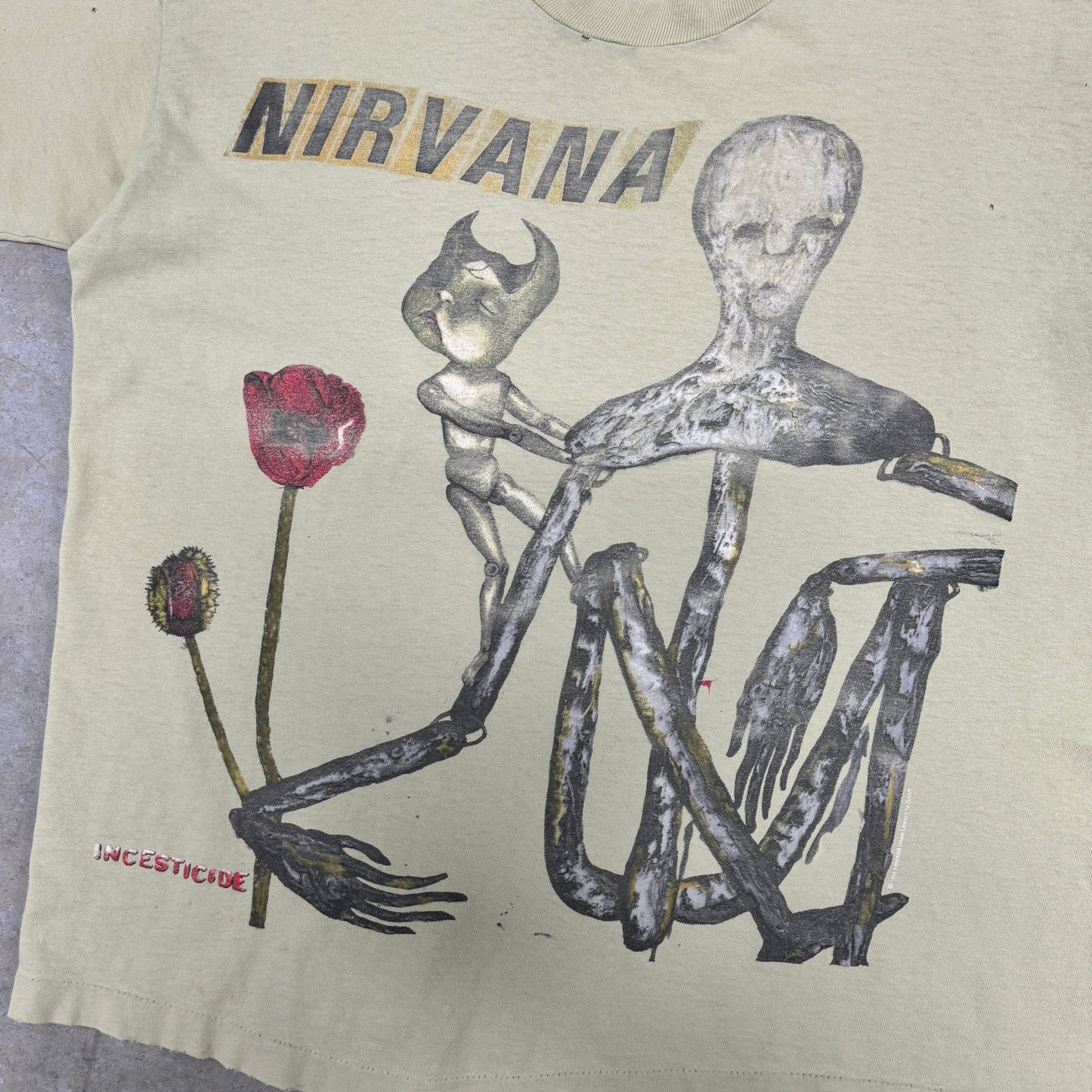 (L) 90s Nirvana Incesticide Shirt