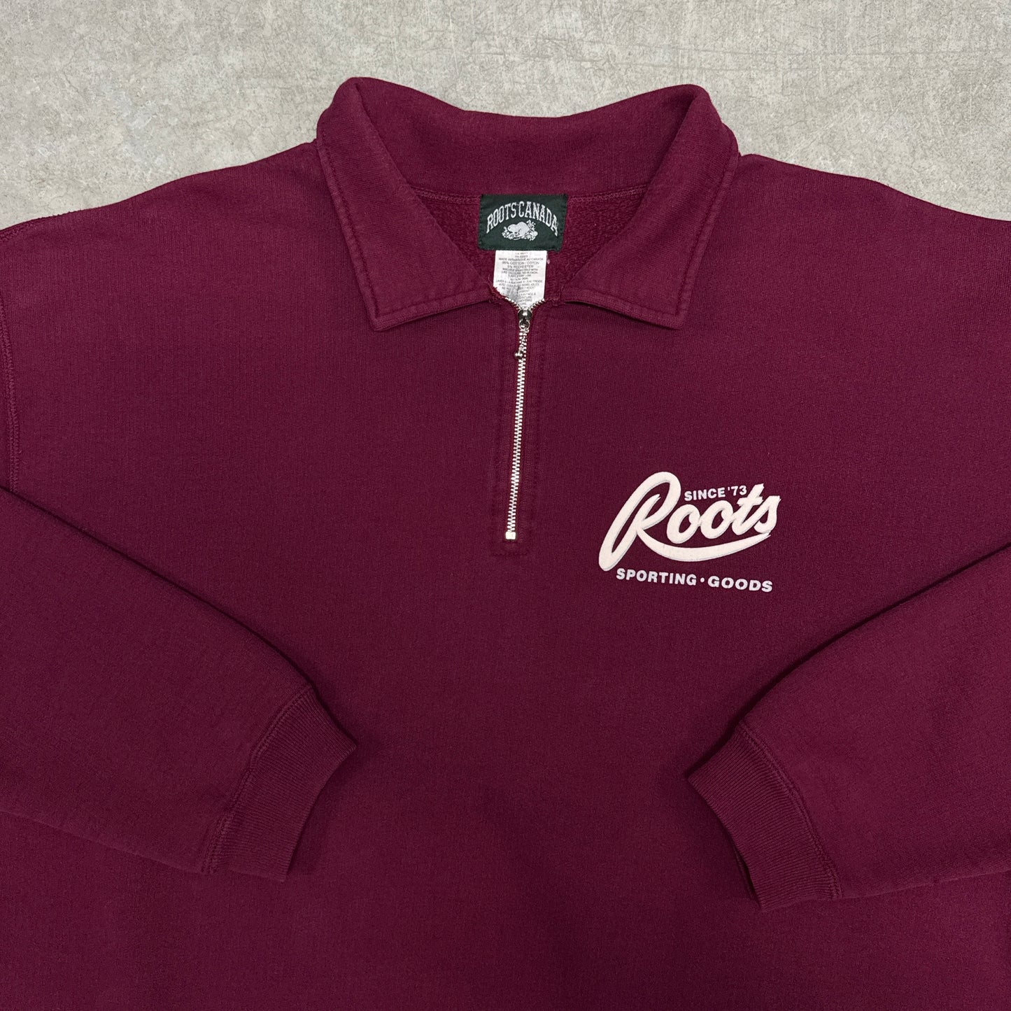(XL) 90s Roots 1/4 Zip Sweatshirt