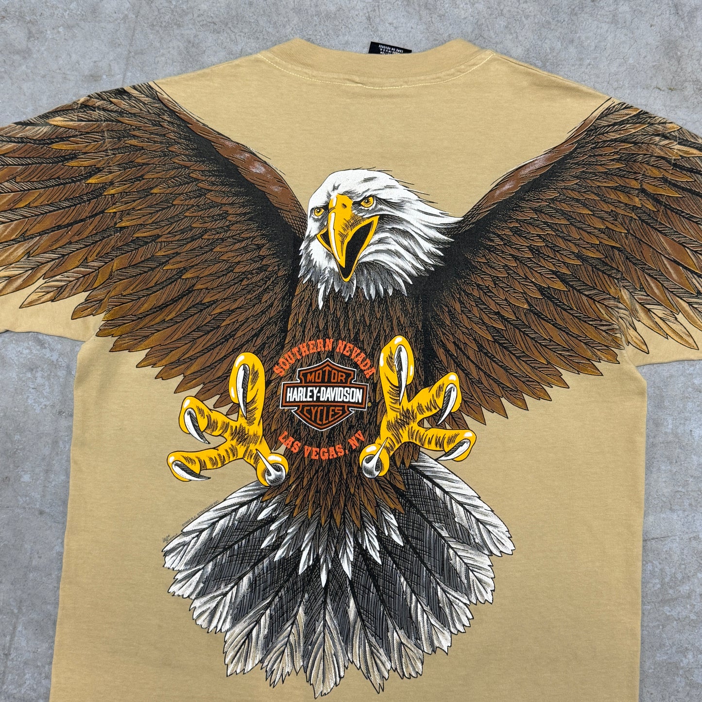 (L) 1993 Harley Davidson Eagle AOP Shirt