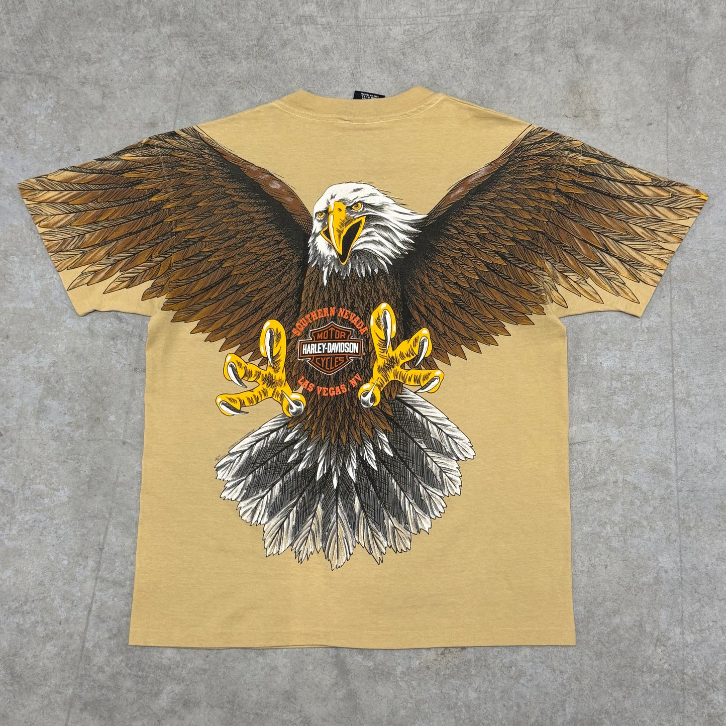 (L) 1993 Harley Davidson Eagle AOP Shirt