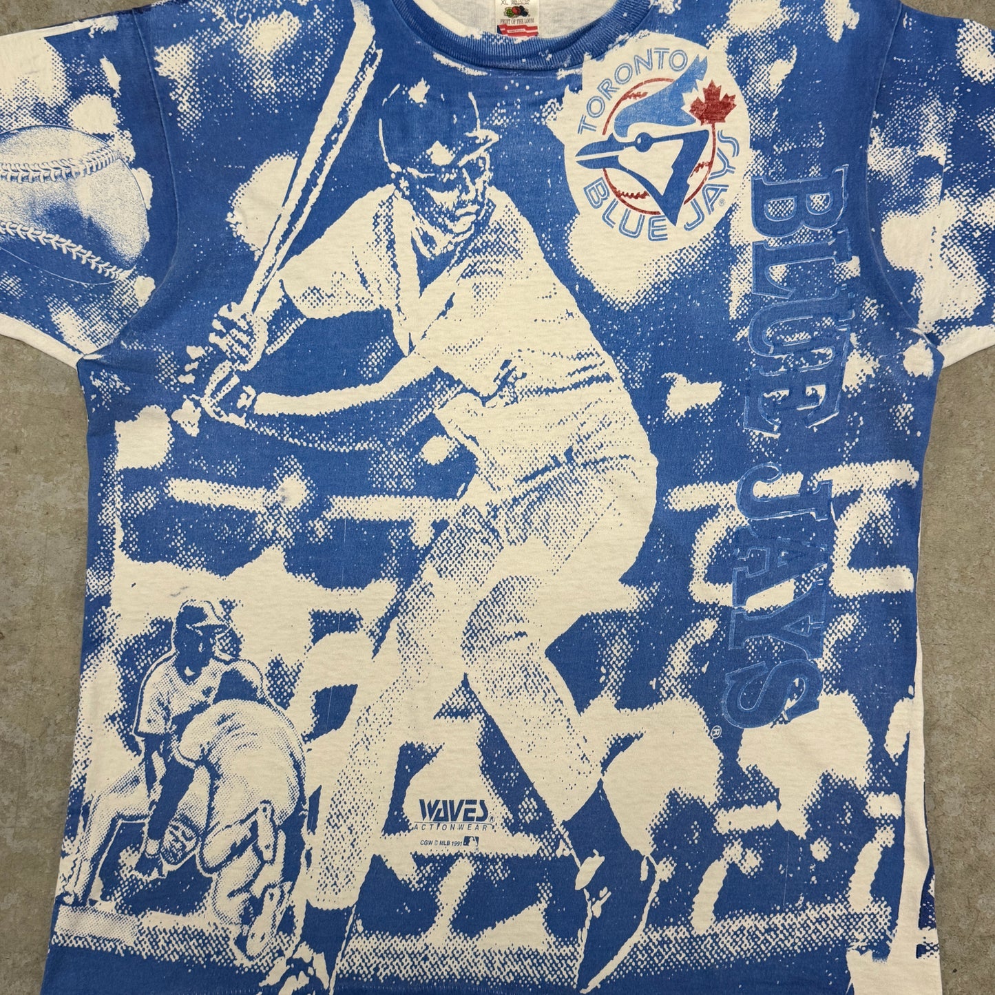 (XL) 1991 Toronto Blue Jays All Over Print Shirt