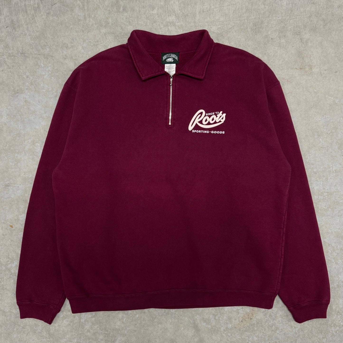 (XL) 90s Roots 1/4 Zip Sweatshirt