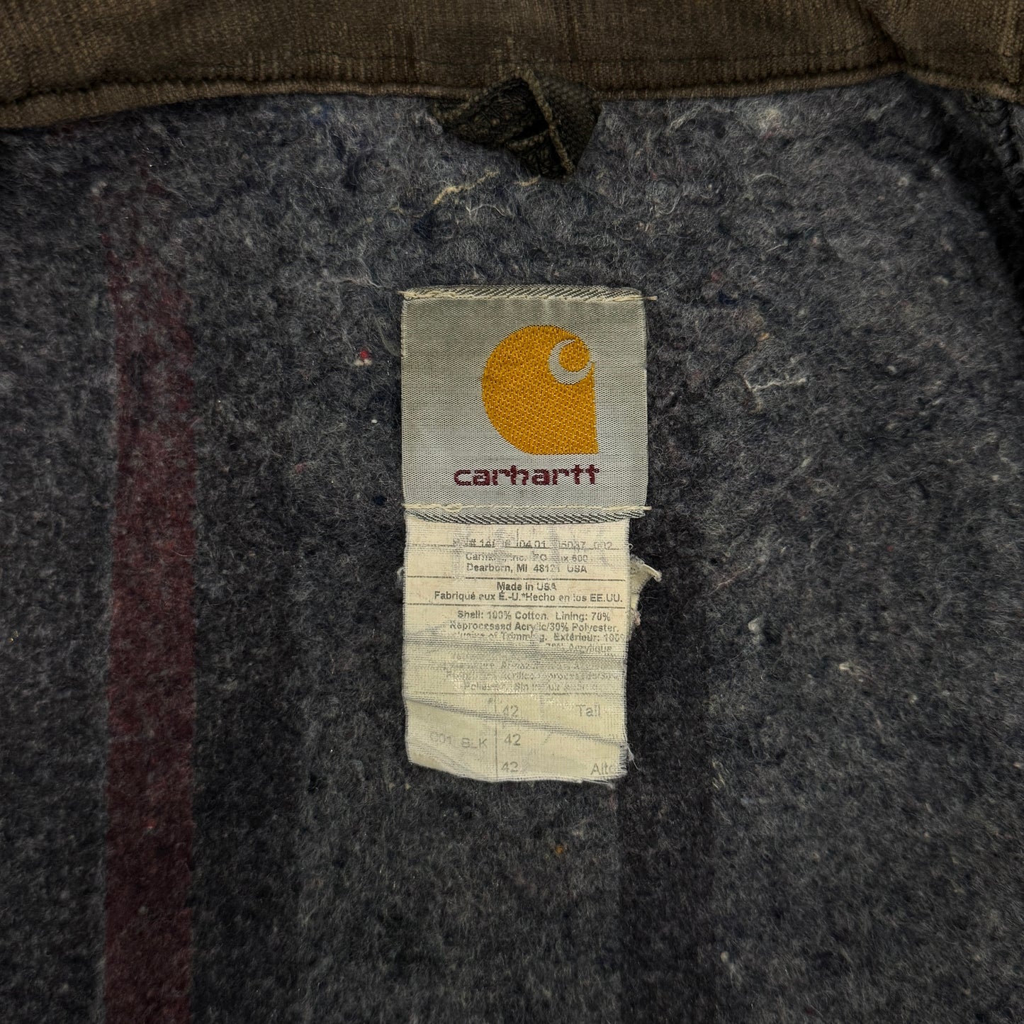 (L) Vintage Carhartt Chore Jacket Faded Black