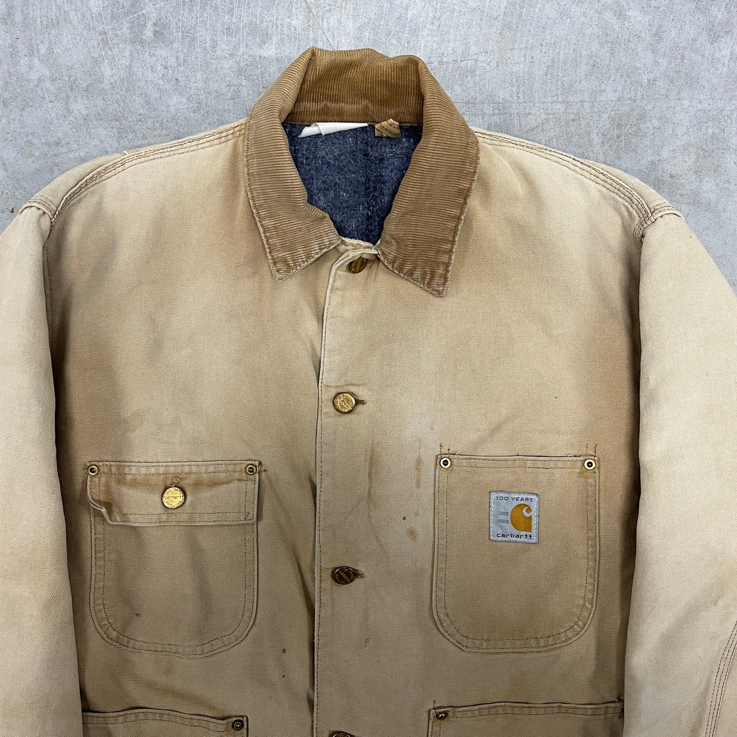 (L) Vintage Carhartt Chore Jacket 1989