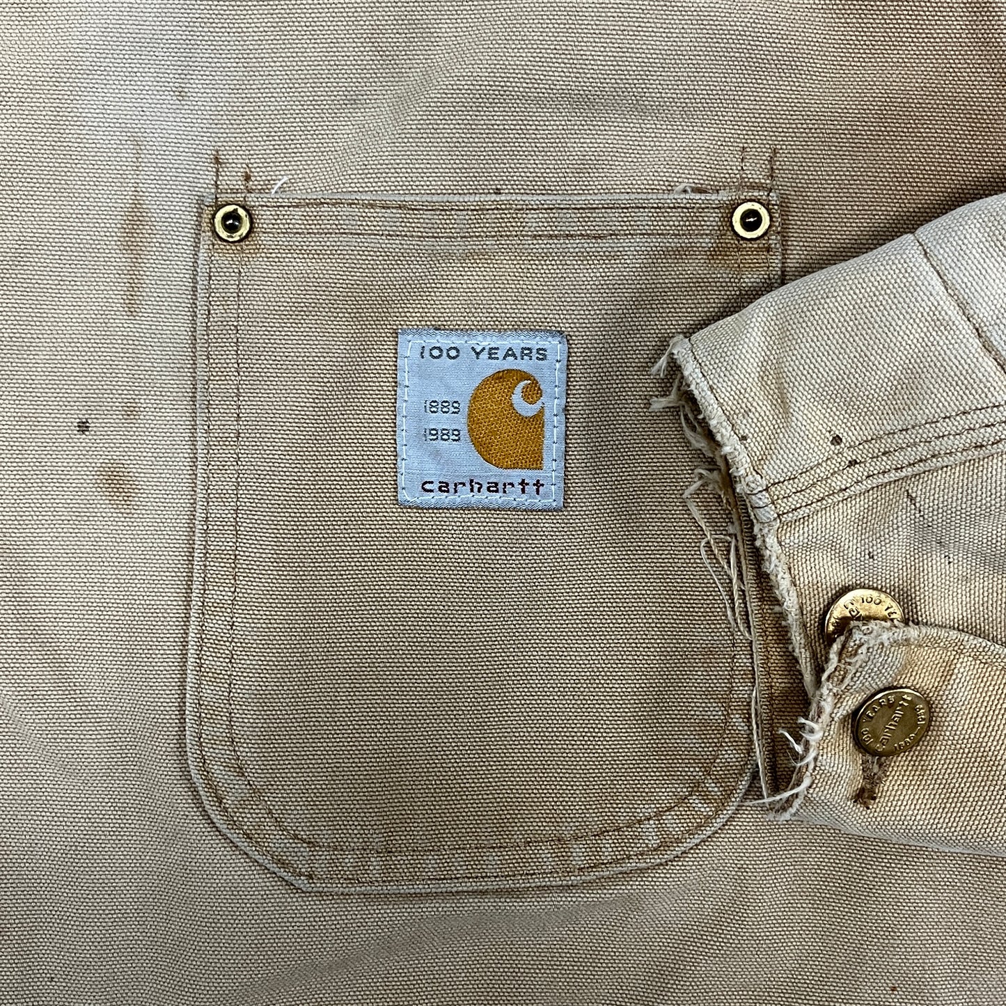 (L) Vintage Carhartt Chore Jacket 1989
