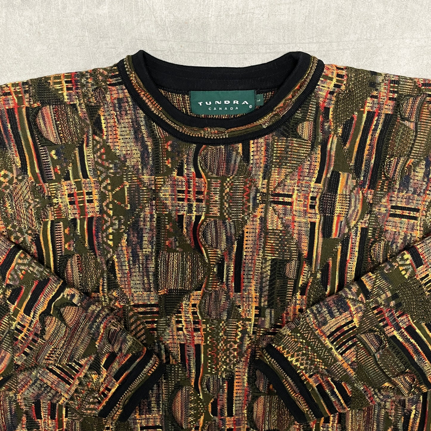 (L) Vintage Coogi Style Knit