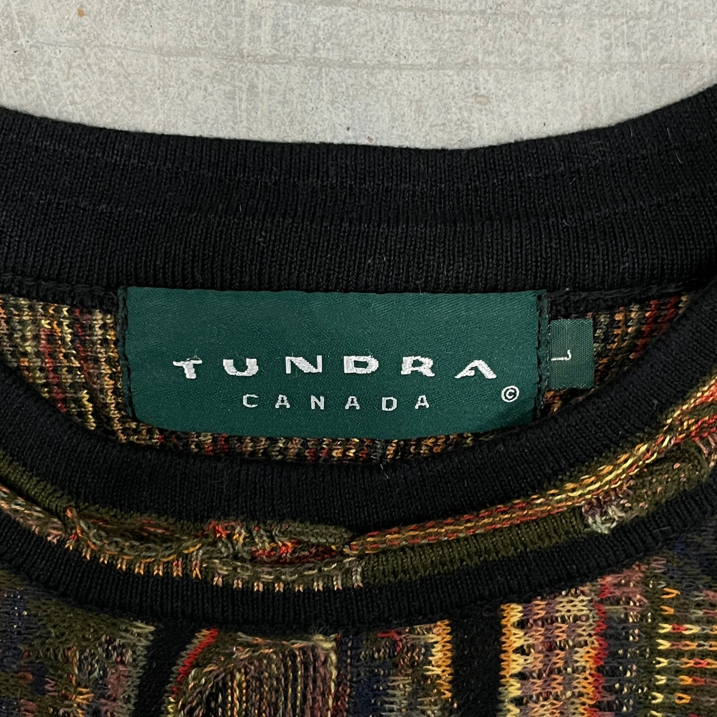 (L) Vintage Coogi Style Knit