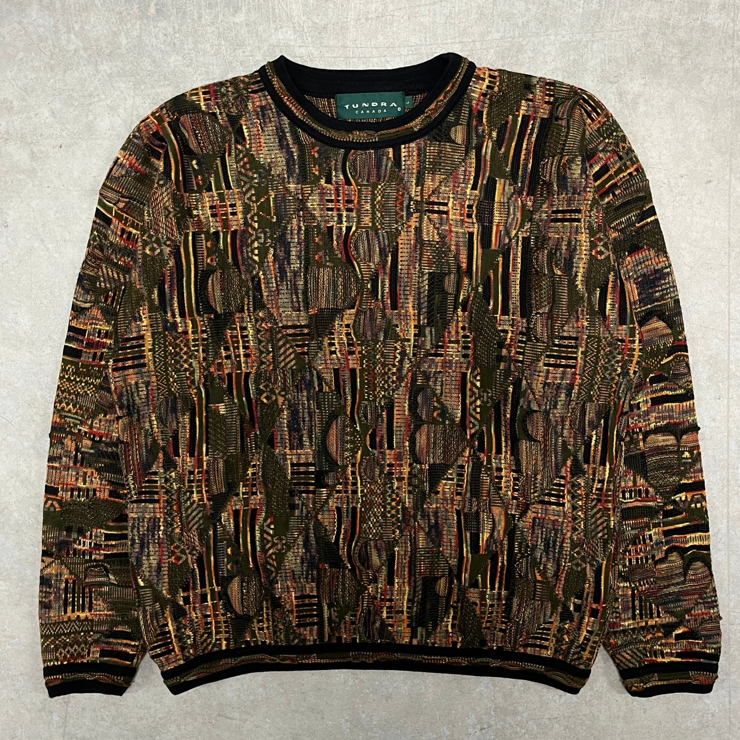 (L) Vintage Coogi Style Knit