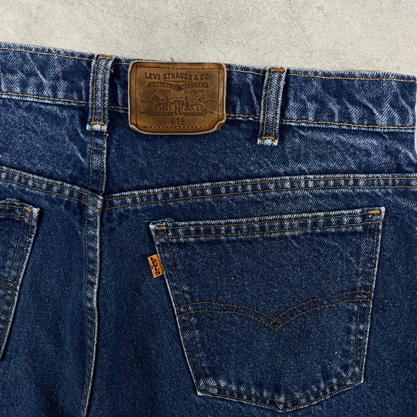 (34) Vintage Levis Orange Tab Jean Shorts