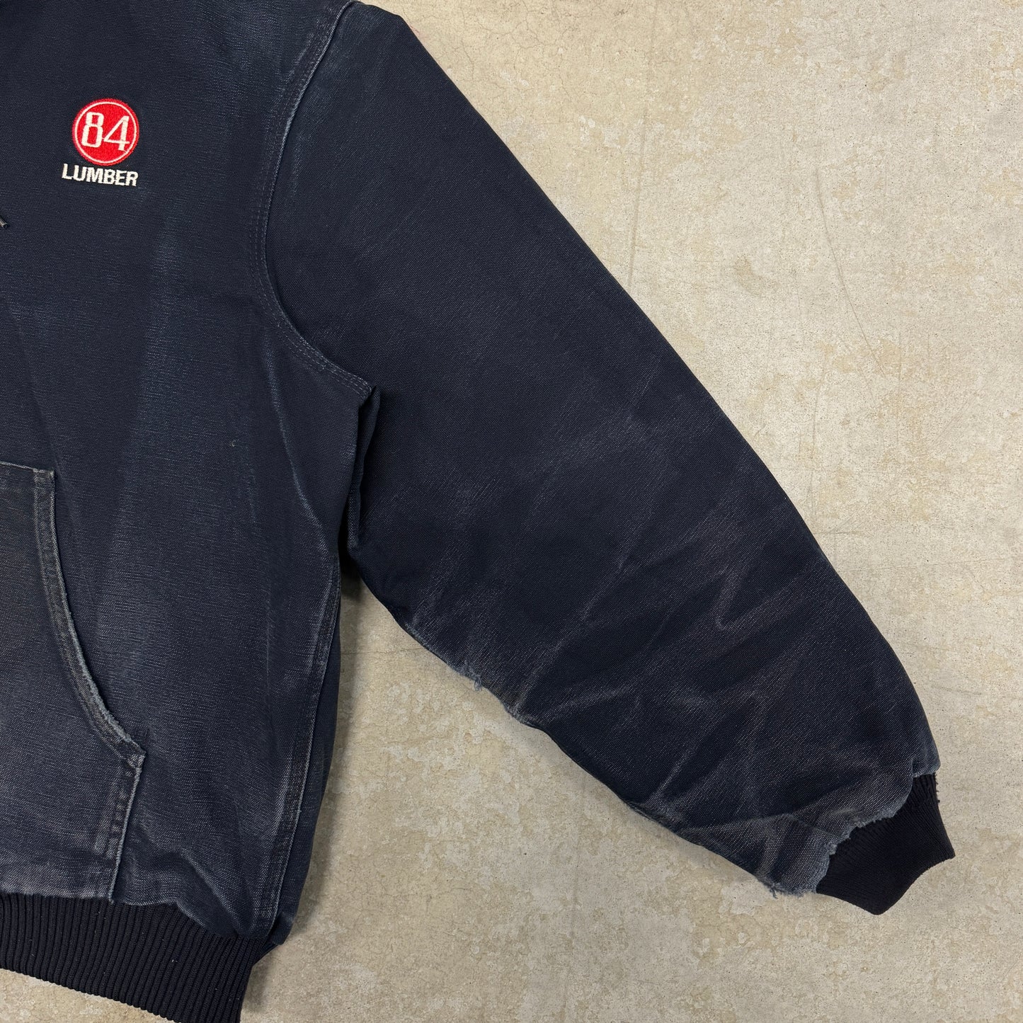 (L) Faded & Distressed Carhartt Active Jacket Blue