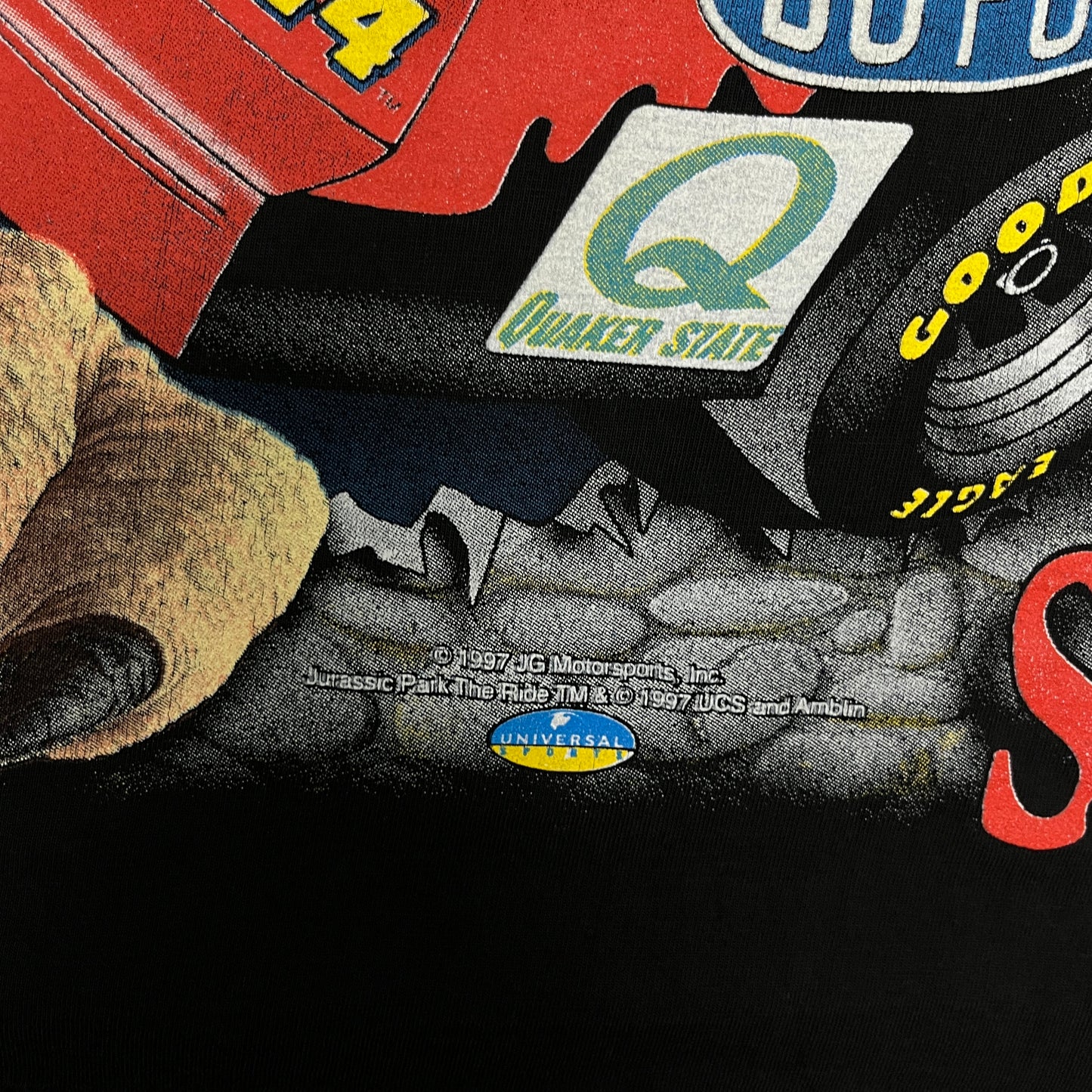 (L) Vintage Jurassic Park Nascar All Over Print Shirt