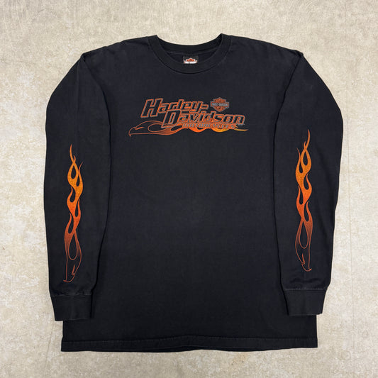 (2XL) Vintage Harley Davidson Flame Longsleeve