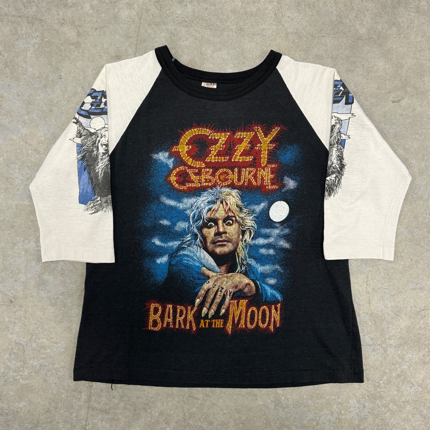 (S/M) 80s Ozzy Osbourne Raglan Shirt